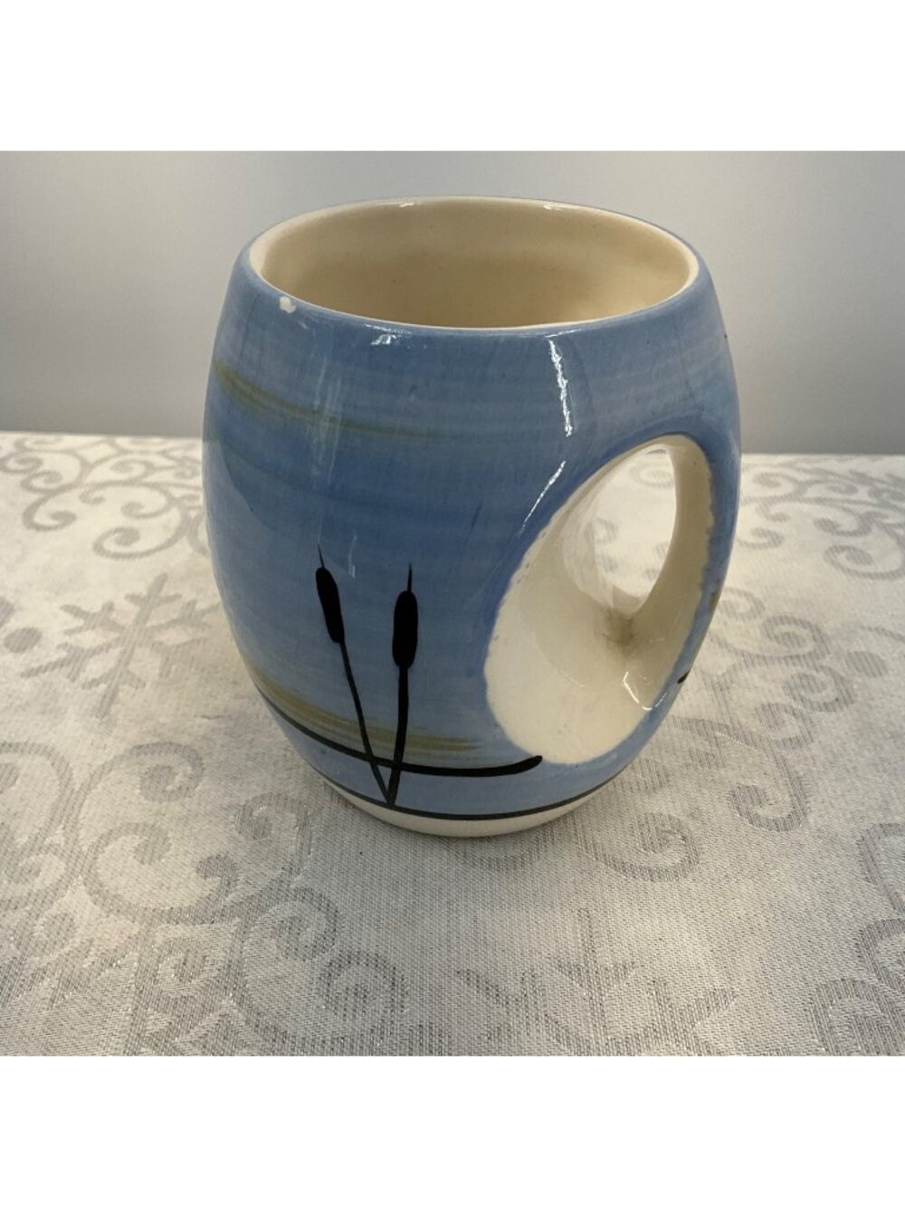 Smith southwestern Blue Sunset Ceramic Mug Recessed Handle Desert Scene